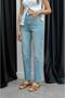 Light Blue Length Fit Cut-Out Leg Jeans - 3
