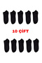 10 Pairs of Cotton Short Booties Socks – Men's & Women's Ankle Length Black Socks Set - 5