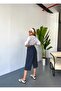 Women's High Waist Linen Look 100% Cotton Capri W204 - 3