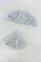 Silver Bride Groom Handkerchief Sequin Sequin Pearl and Crystal Stone Detailed Wedding Henna Circumcision Promise Engagement Halay - 4