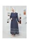 Natural Fabric - Green Patterned Dress Blue - 2