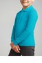 Unisex Children's Polo Neck Long Sleeve Turquoise T-shirt - 3