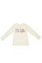 Mary Girls' 100% Cotton O-Neck Long Sleeve T-Shirt Ecru