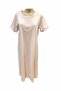 Women's Short Sleeve Patched 100% Cotton Nightgown-22479- - 3