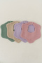 4-Piece 100% Organic Cotton 8-Layer Multi Muslin Flower Baby Girl Drool and Feeding Bib, Collar (MODEL 2) - 2