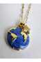 Gold Color World Zircon Stone Star Necklace - 4