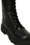 24K-1028 4Pr Black Women's Biker Boots - 7