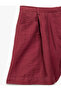 X Melis Agazat Burgundy Women's Regular Fit Shorts 5Sak40337Uw - 6