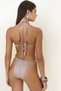 Büzgü Detail Thick Banded Lilac Bikini Bottom - 5