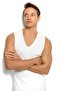 Men's White Cotton Lycra V-Neck Undershirt 117 - 2