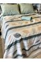 Leaf Patterned Sheet Elastic Single Pique Set - 4