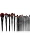 Makeup Brush Set Professional 21Pcs Black Collection, Synthetic Hair, Powder Blend T271