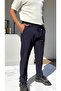Men's Side Pockets Elastic Waist Lace-Up Comfortable Fit Fabric Relaxed Pants