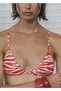 Triangle Bikini Top with Zebra Print
