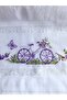 6 Pack Cross-Stitch Embroidered Bridal Guipure Hand Towel 50x90 - 2