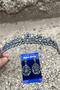 Alejandro Navy Blue Bridal Henna Crown Special Occasion Accessory Women's Crown and Drop Shuttle Earrings Set - 4