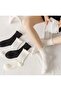 3-Pack Ruffle Detail 3-Color 100% Cotton Women's Socks - 3