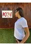 Basic Unprinted Plain Model / Women's White Color T-Shirt - 3