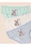 Girl's Organic Cotton Lycra Panties Just Be Rabbit Yourself Rabbit 3 Pack