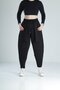 Black baguette women's trousers with pocket detail coc2306