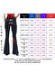 Women's Black Flare Leg Diving Fabric High Waist Lycra Combination Tights Trousers - 2