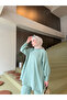 Water Green Muslin Loose Set - 4