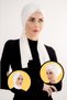 Three Different Styles Dubai Model Ready-To-Wear Practical Shawl Cream