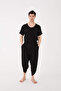 100% Cotton Thin Fabric Sile Cloth Black Modern Baggy Yoga Meditation Clothing - 7