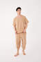 100% Cotton Lightweight Fabric Sile Cloth Milk Coffee Modern Baggy Yoga Meditation Wear - 8