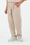 100% Cotton Muslin Fabric Summer Baggy Wide Leg Beige Trousers - 5