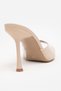 Renata Nude Patent Open Pointed-Toe Women's Thin-Heeled Slippers - 8