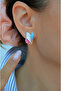 Mineli Colorful Butterfly Earrings – Blue, White and Pink - 7