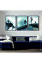 Metal Framed Real Glass Table Castre Set of 3