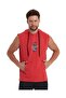 Men's Hooded Kangaroo Pocket Sleeveless Sweatshirt