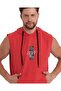 Men's Hooded Kangaroo Pocket Sleeveless Sweatshirt - 3