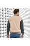 Double Colored Men's College Coat - 5