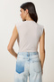 Wrap Collar Padded Snap Fastener Blouse Beige Lzh0001 - 4