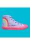 Rainbow Printed Lilac Linen Pink Sole Children's Sneakers Sneakers - 2