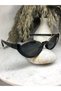 Cat Eye Black Gold Detail Women's Sunglasses - 3