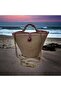 Straw Bag Design Midi Size Bag, Elite and Authentic Women's Bag, Handmade Bag Jute Bag - 2