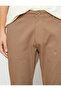 Basic Gabardine Trousers Slim Fit Buttoned Pocket Detailed - 5