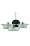 7 Piece Mint Green Granite Pot Set