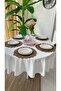 İnci Dertsiz Oval Tablecloth White