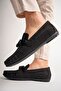 Genuine Leather Black Nubuck Men's Leather Casual Shoes Mrd25-0489 - 4