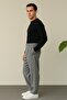 Men's Gray Color Pleated Lycra Comfortable Fit Baggy Fabric Trousers - 7