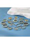 16 Pieces Gold Color Joint Ring Set Vip Enamel Multi Combination Women's Ring Set-27 - 3
