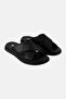 Men Slip On Leather Sandals, Black