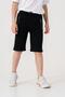 Belt and Ribbed Side Pockets Zippered Boys Shorts - 2