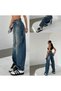 K.Ting Epaulet Double Belt Baggy Balle Women's High Waist Summer Pants