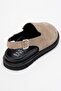 Our Beige Genuine Leather Suede Studded Closed Toe Women's Sandals - 5